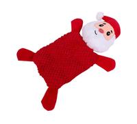 WOUAPY-Peluche plate Père Noël pour chien avec sifflet coloris rouge Wouapy - 19,5 x 6,5 x 30 cm