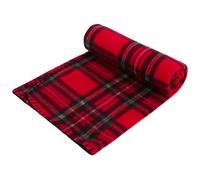 WOUAPY-Plaid de Noël pour chien et chat en polaire coloris rouge motifs à carreaux Wouapy - 100 x 70 cm