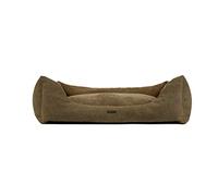 Wouapy - Sofa Prestige - Canapé Enjoy The Little Pets - Espace de Repos pour Chiens - Couchage en Coton et Velours - Design, Pratique & Confortable - Taille Medium - Brun