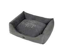 WOUAPY - Sofa Prestige - Canapé Enjoy The Little Pets - Espace de Repos pour Chiens - Couchage en Coton et Velours - Design, Pratique & Confortable - Taille Large - Gris