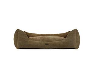 Wouapy - Sofa Prestige - Canapé Enjoy The Little Pets - Espace de Repos pour Chiens - Couchage en Coton et Velours - Design, Pratique & Confortable - Taille Medium - Brun