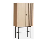 Woud Armoire Array. 80cm Chêne pigmenté blanc
