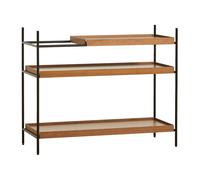 Configuration de Plateau Woud Système à 5 Étagères Bas en Noyer
