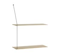 Woud Etagère Stedge Chêne pigmenté blanc-noir. 2 étagères. 60 cm