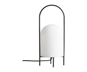 Woud Lampe de table Ghost Noir-verre opal brillant
