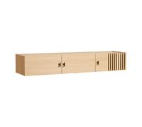 Woud Sideboard Array fixée au mur. 150 cm Chêne pigmenté blanc