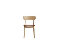 Soma Dining Chair Chaise avec Coussin de siège Woud Chêne huilé / cuir cognac - 5712800029543