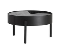 Woud Table basse Arc Ø66 cm frêne peint noir