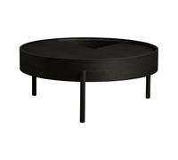 Woud Table Basse Arc Frêne Noir Ø89