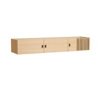 Woud Table d'appoint Array fixée au mur. 150 cm Chêne pigmenté blanc