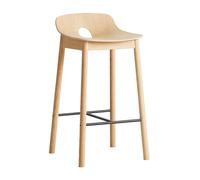 Woud Tabouret de bar Mono 65 cm Chêne pigmenté blanc