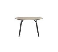 Tree Table à Manger Ø120 Tabletop Beige Pieds Noir Woud - 5712800016543