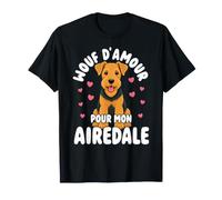 Wouf D Amour pour Mon Airedale Chien Adorable T-Shirt