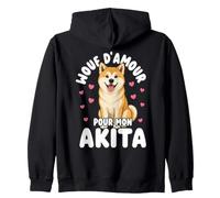 Wouf D Amour pour Mon Akita Chien Adorable Sweat à Capuche