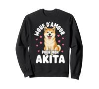 Wouf D Amour pour Mon Akita Chien Adorable Sweatshirt