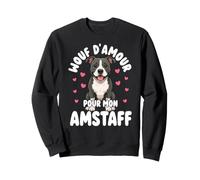 Wouf D Amour pour Mon Amstaff Chien Adorable Sweatshirt