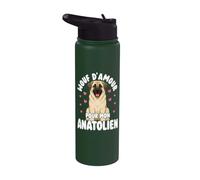 Wouf D Amour Pour Mon Anatolien Chien Adorable Stainless Steel Insulated Water Bottle