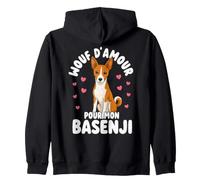 Wouf D Amour pour Mon Basenji Chien Adorable Sweat à Capuche