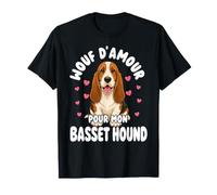 Wouf D Amour pour Mon Basset Hound Chien Adorable T-Shirt