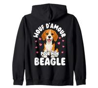 Wouf D Amour pour Mon Beagle Chien Adorable Sweat à Capuche