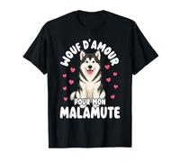 Wouf D Amour pour Mon Malamute Chien Adorable T-Shirt