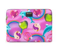 Wouf Sac d’ordinateur portable 'Daily' bleu / pomme / rose / magenta, Taille One Size