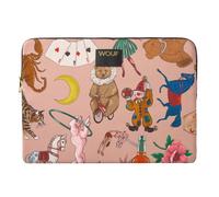 Wouf Sac d’ordinateur portable 'Daily' marron / jaune / vert / rose, Taille One Size