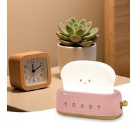Woukksy Veilleuse Bébé, Toast LED Veilleuse Enfant Rechargeable, Lampe de Chevet Enfant Luminosité et Réglables Avec Fonction Minuterie Cadeau Anniversaire de Noel pour Garcon, Bebe et Fille - Rose