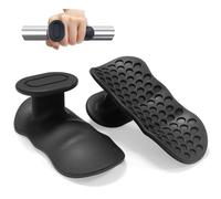 WOUMON 1 Paire Fitness Grip Pads Silicone, Poignées D'haltérophilie Ergonomiques, Poignées de Protection des Mains pour Hommes,Femmes (Noir)