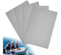 WOUMON Kit de Réparation de Bateau Gonflable, 4 PCS Correctifs de Réparation de PVC, Patch de réparation pour Bateau,Canoë,Kayak,Pneumatique (Gris)