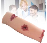 Wound Packing Trainer, Calf Wound Packing Wound Trainer Model, Stop The Bleed Training Kit, 4 Simulated Wounds, First Aid Suture Trainer, Reusable, Combat Injury Model Gauze Packing