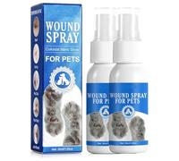 Wound Spray pour Chiens et Chats,Spray de Nettoyage pour Animaux de Compagnie,Pansement Liquide Transparent Imperméable pour Chiens et Chats,pour Le Nettoyage et Le Soin des Plaies,30ML*2PC