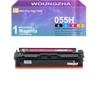 Woungzha 055H Cartouche de toner compatible Canon 055 055H CRG-055 CRG-055H Compatible avec Canon i-SENSYS MF744Cdw MF742Cdw MF746Cx (1 Magenta)