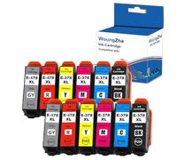 Woungzha 378XL Lot de 12 cartouches d'encre pour Epson 378 478 XL Compatible avec Epson Expression Photo XP-8500 XP-8505 XP-15000 XP-8600 XP-8605 XP-8700