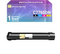Woungzha C7765dn Cartouche de toner 593-BBDD 593-BBCY 593-BBCM 593-BBCO compatible avec imprimante Dell C7765 C7765dn C7765dnf (1 noir)