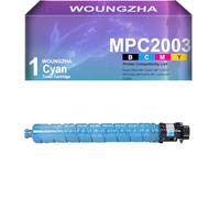 Woungzha Cartouche de toner compatible MP C2003 MP C2503 Remplacement pour Ricoh Aficio MP C2003 MP C2503 MPC2003 MPC2503 MP C2004 MP C2504 (1 cyan)