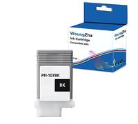 Woungzha Cartouche d'encre compatible Canon PFI107 PFI-107 130 ML Cartouches d'encre Compatible avec Canon IPF-670 IPF-680 IPF-685 IPF-770 IPF-780 Imprimant (1 noir)