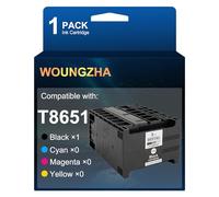 Woungzha Cartouche d'encre noire compatible T8651 T8651XL pour Epson Workforce Pro WF-M5191 M5190 M5690 M5693 M5193 (1 noire)