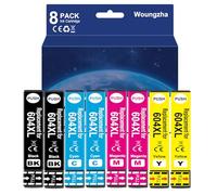Woungzha Cartouches d'encre 604XL Compatible pour Epson 604 XL pour Epson Expression Home XP 2205 XP 4200 XP 3200 XP 3205 XP 2200 XP 4205 Workforce WF 2935 2930 2910 2950DWF (8 Pack)