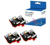 Woungzha Cartouches d'encre compatibles de rechange pour Epson 266 267 pour imprimantes Epson WF-100W WF-110W Workforce(3 noir, 3 couleurs)