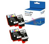 Woungzha Cartouches d'encre compatibles de rechange pour Epson 266 267 pour imprimantes Epson WF-100W WF-110W Workforce(2 noir, 2 couleurs)
