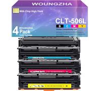 Woungzha Lot de 4 cartouches de toner compatibles Samsung CLT-506L CLT-K506L CLT-C506L CLT-M506L CLT-Y506L pour imprimante Samsung CLP-680DW 680ND CLX-6260FD 6260FW 6260ND