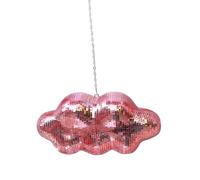 WOURRD Sphère disco en forme de nuages à suspendre - Décoration scintillante réfléchissante - Sphère réfléchissante pour fête et décoration d'intérieur