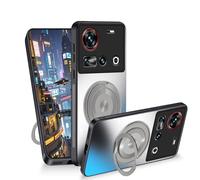 Wousunly Coque ultra résistante aux chocs pour Nubia Z70S Ultra avec anneau magnétique et support de protection de qualité militaire (gris)