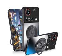 Wousunly Coque ultra résistante aux chocs pour Nubia Z70S Ultra avec anneau magnétique et support de protection de qualité militaire (noir)