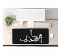 Woutay Grand tapis de bureau, homme squelette, tapis de souris de jeu