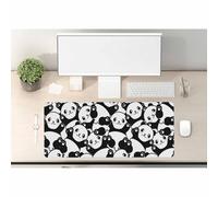 Woutay Tapis de souris, panda mignon, tapis de souris de jeu, tapis de bureau cool pour clavier et souris