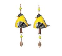 Wouueso 2 PIÈCES Cloche Chant d'Oiseaux Cloche de Chant d'Oiseaux Cloche de Chant d'Oiseaux Décoration de Jardin Pièces de Carillon Éolien Rustique Suspendues, E