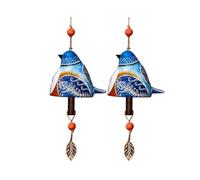 Wouueso 2 PIÈCES Cloche Chant d'Oiseaux Cloche de Chant d'Oiseaux Cloche de Chant d'Oiseaux Décoration de Jardin Pièces de Carillon à Vent Rustique Suspendues, A