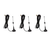 Wouueso 3X Antenne Radio Bi-Bande VHF UHF 136-174Mhz 400-470Mhz Antenne Radio Bidirectionnelle Portable Base Magnétique SMA Antenne Mâle